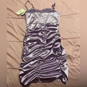 Purple Silk Mini club dress